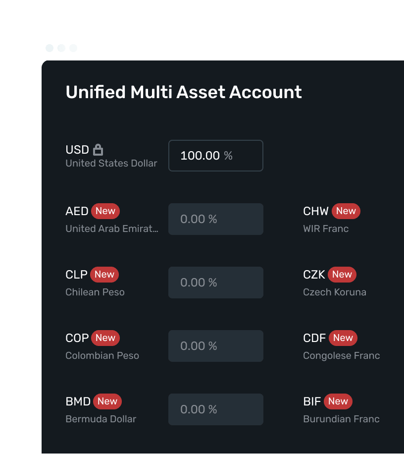 Unified Multi Asset Account
